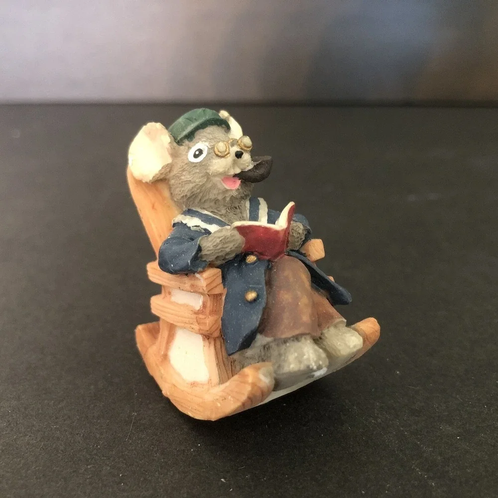 A Birthday to Cherish Christmas Figurines with Tree Mice Holiday Box Resin